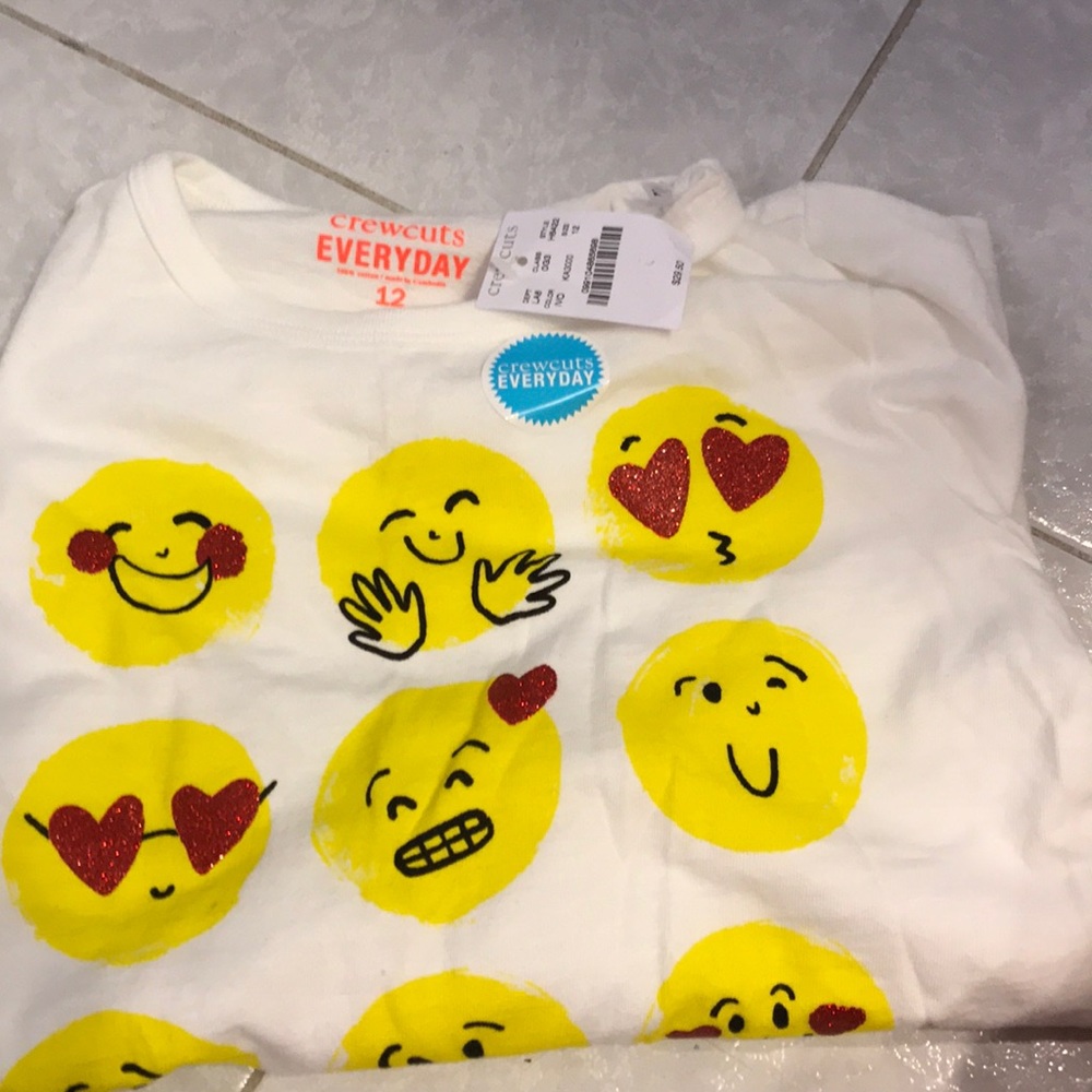 Emojis girls J Crew top